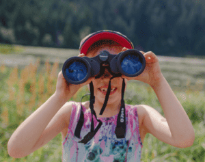 Child With Binoculars